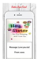 Sister Love Card capture d'écran 2