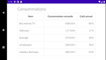 Consommation Energétique capture d'écran 3