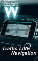 GPS Map Wαze Traffic Live Navigation Advice โปสเตอร์