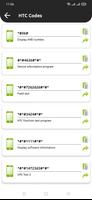 Secret Codes for HTC Mobiles screenshot 1