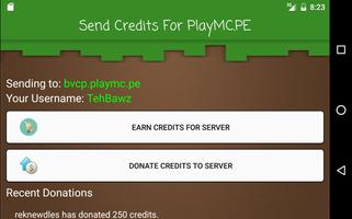 Send Credits For PlayMC.PE syot layar 3