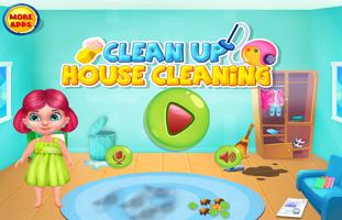 房子打扫 收拾房子 游戏为孩子们 海报
