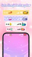 Cute Emoji Battery Bar الملصق