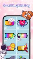 Cute Emoji Battery Bar تصوير الشاشة 1