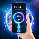 Battery charging: 3D animation icon