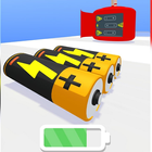 Battery Run Collect Battery 3D Zeichen