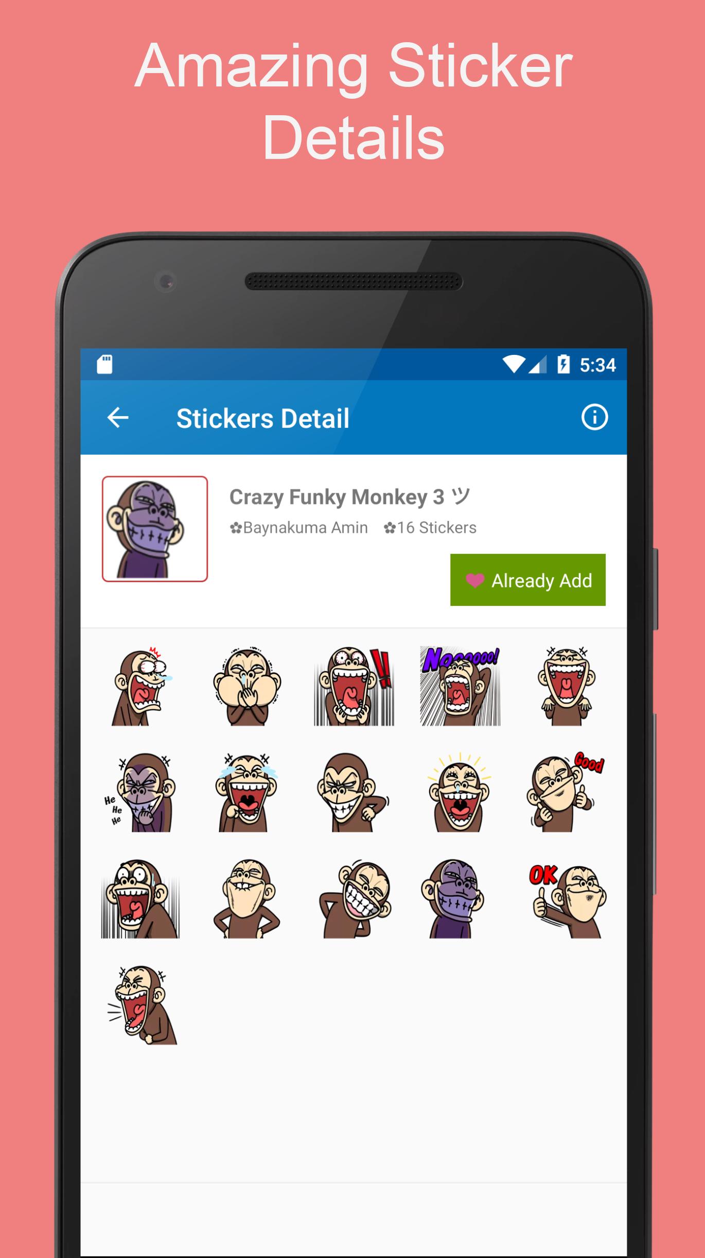 Stiker Monyet Jahil Lucu Cute Wastickerapps For Android Apk