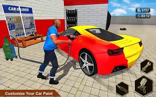 nieuwe auto monteur simulator 3d-poster