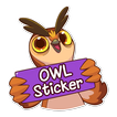Owl Sticker - WAStickerApps