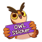 Owl Sticker أيقونة