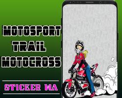 Sticker Motor Trail Motor Spor پوسٹر