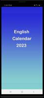English Calendar Affiche