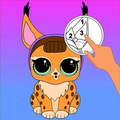 Coloring Pets by number : Sandbox enjoy art