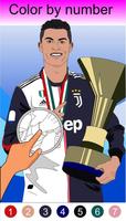 Live football coloring by number poster