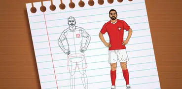 有名なサッカー選手を描く