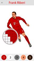 Pixel art Soccer players :Sandbox color by numbers पोस्टर