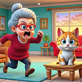 Angry Gran VS Mischief Cat أيقونة