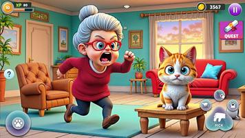 Angry Gran VS Mischief Cat الملصق