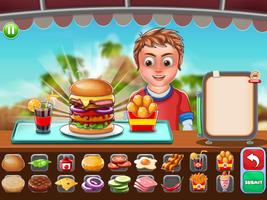 Burger criador Rápido Comida Cozinhando imagem de tela 1
