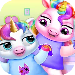 download Cura del bambino gemello unicorno APK