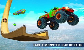 Monster Truck Rennwagen Spiele Plakat