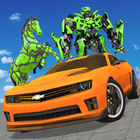 Flying Police Horse Robot Car Transformation Game icon