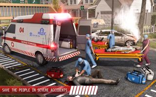 City Ambulance Driving 911 Emergency Rescue Game Plakat
