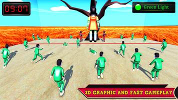 Squid Games 456 Survival Challenge Green Red Light پوسٹر