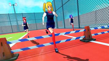 Anime High School Girls Sim 3D 포스터
