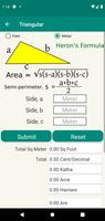 برنامه‌نما Calculator For Land عکس از صفحه