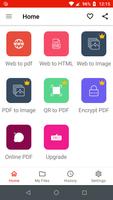 Web page to PDF, HTML, PNG, QR Ekran Görüntüsü 1