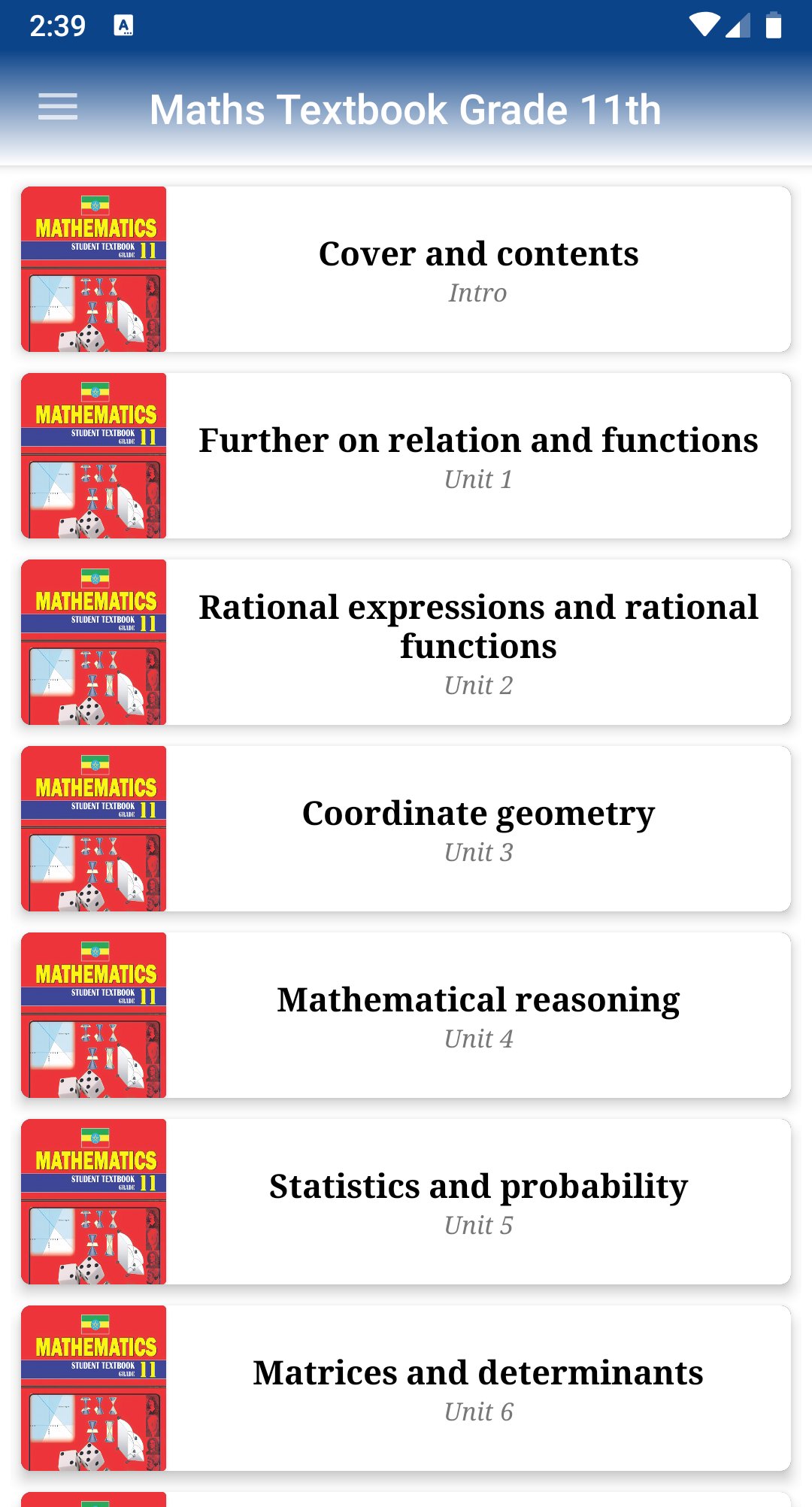 Download do APK de Maths Textbook Grade 11th para Android