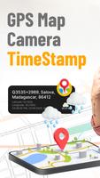 Stempel Waktu Kamera Peta GPS poster
