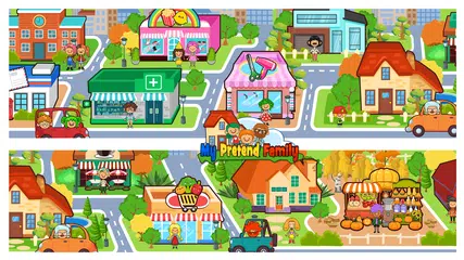 My Pretend Home & Family Town APK 下載