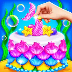 download Mermaid Glitter Cake Maker APK