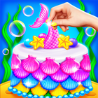Mermaid Glitter Cake Maker simgesi