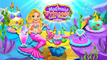 Mermaid Glitter Cake Maker الملصق