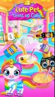Cute Pet Dress Up Cakes - Rainbow Baking Games ảnh chụp màn hình 1