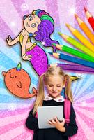 Rainbow Glitter Coloring Book Mermaids syot layar 3