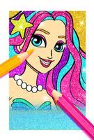 Rainbow Glitter Coloring Book Mermaids 스크린샷 1