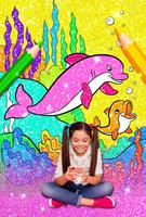 Rainbow Glitter Coloring Book: Dolphin Waterpark syot layar 1