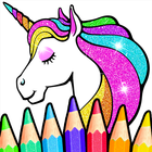 Rainbow Glitter Coloring Book Zeichen