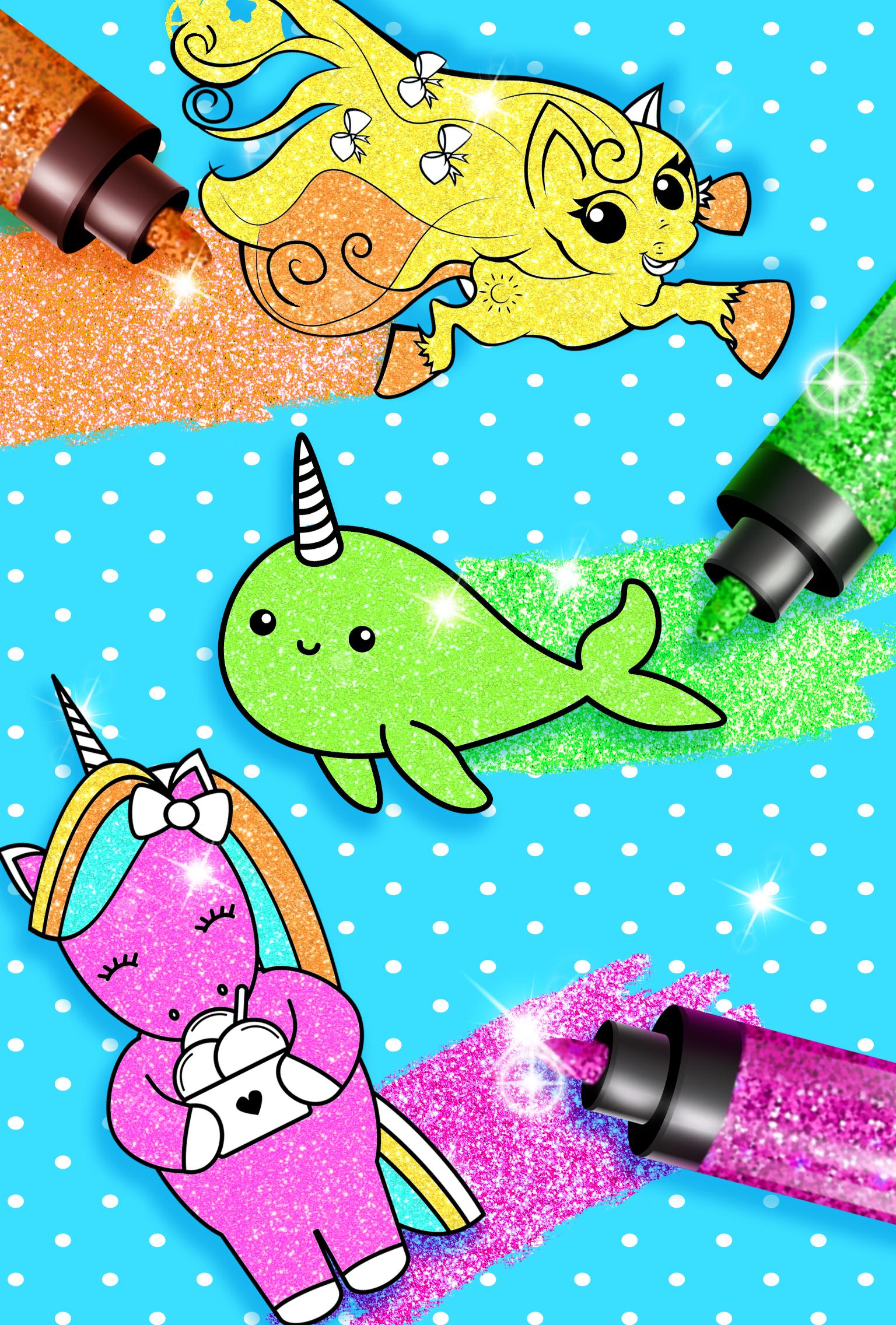 Download Rainbow Glitter Coloring Book - Unicorn Artist für Android ...