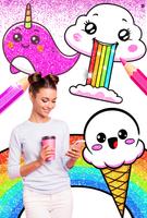 Rainbow Glitter Coloring Book syot layar 2