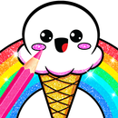 Rainbow Glitter Coloring Book Kawaii APK