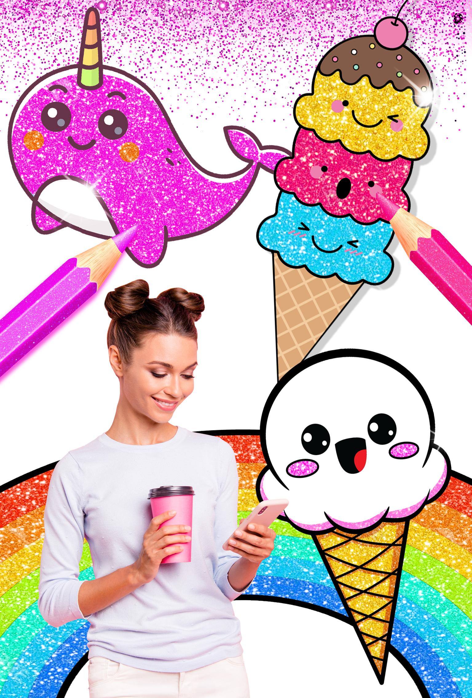 Download Rainbow Glitter Coloring Book Kawaii for Android - APK ...