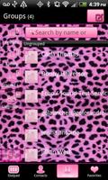 GO Contacts Pink Cheetah Theme ảnh chụp màn hình 2
