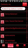 GO Contacts Black & Red Theme ภาพหน้าจอ 1