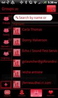 GO Contacts Black & Red Theme ภาพหน้าจอ 2