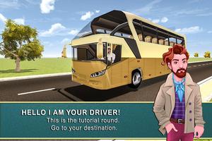 Tourist Bus Simulator 2019: Jeux de bus de plage Affiche